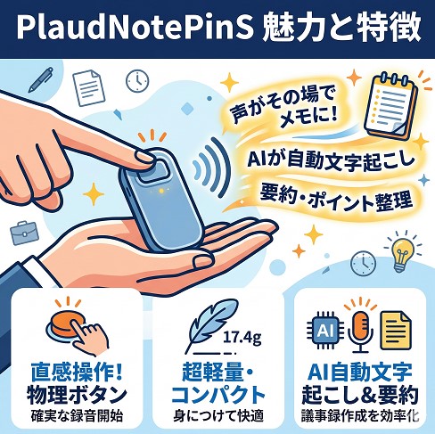 PlaudNotePinSの魅力と特徴を徹底解説