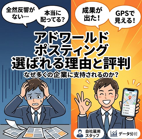 アドワールドのポスティングが選ばれる理由と評判