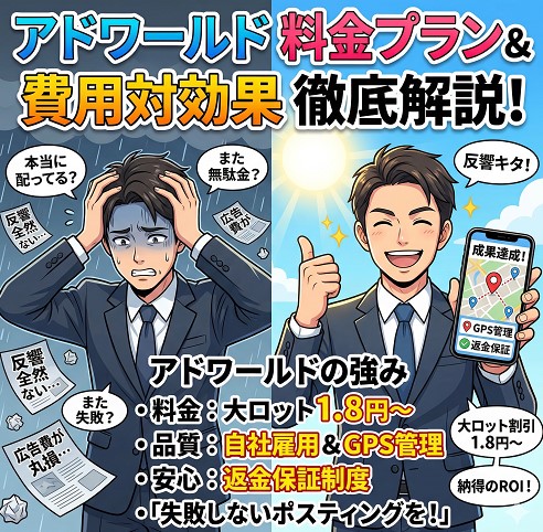 アドワールドの料金プランと費用対効果の考え方