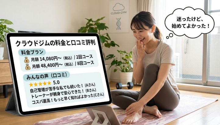 クラウドジムの料金と口コミ評判