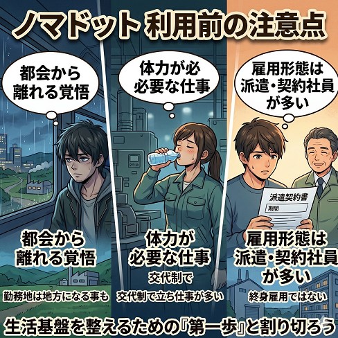 ノマドットを利用する際の重要な注意点