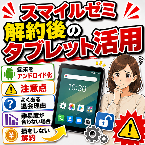 スマイルゼミ解約後のタブレット活用